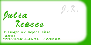 julia kepecs business card