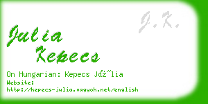 julia kepecs business card